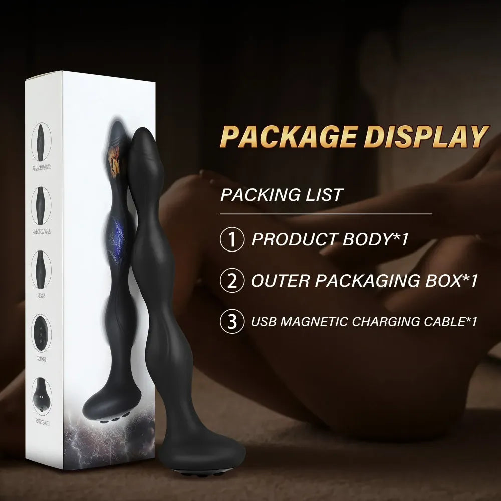 10 Mode Electric Shock Anal Vibrator For Men & Women