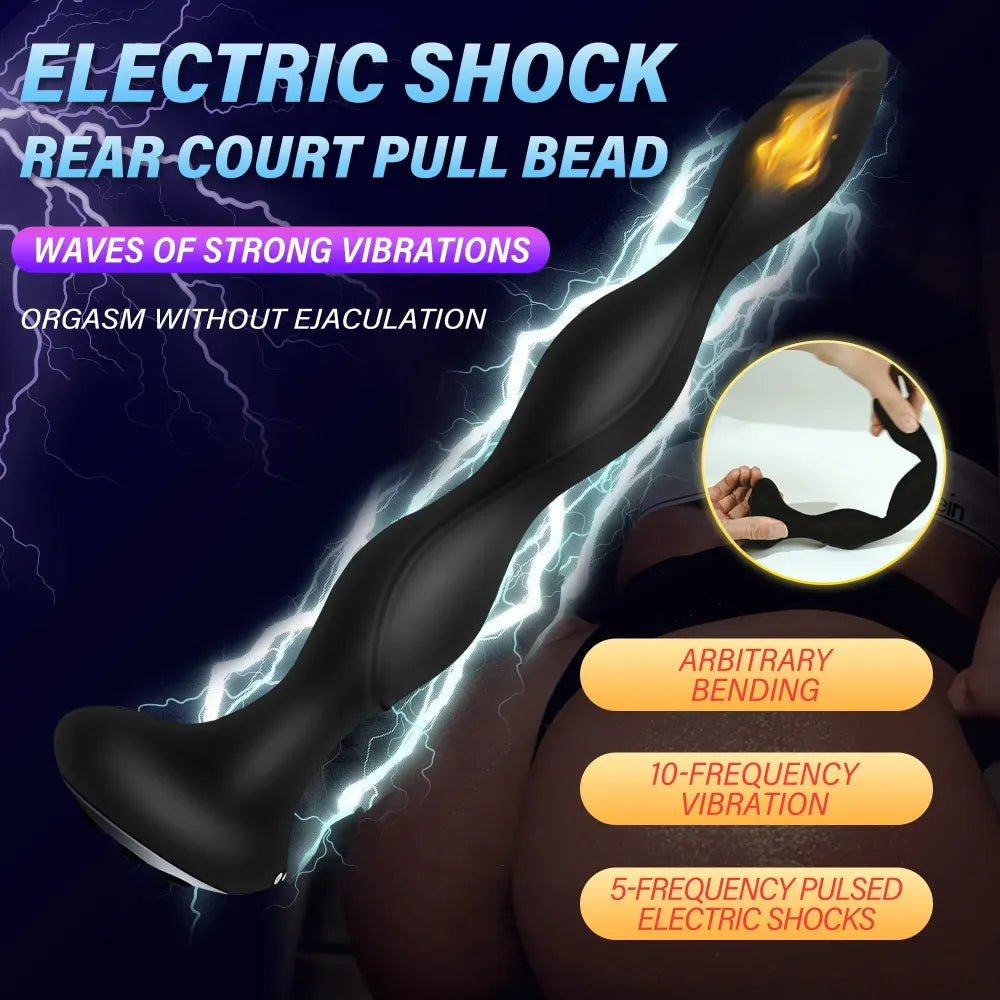 10 Mode Electric Shock Anal Vibrator For Men & Women
