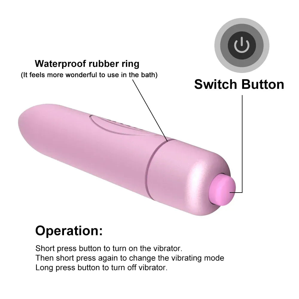 16 Speed Bullet Vibrator For Women Nipple & Clitoris