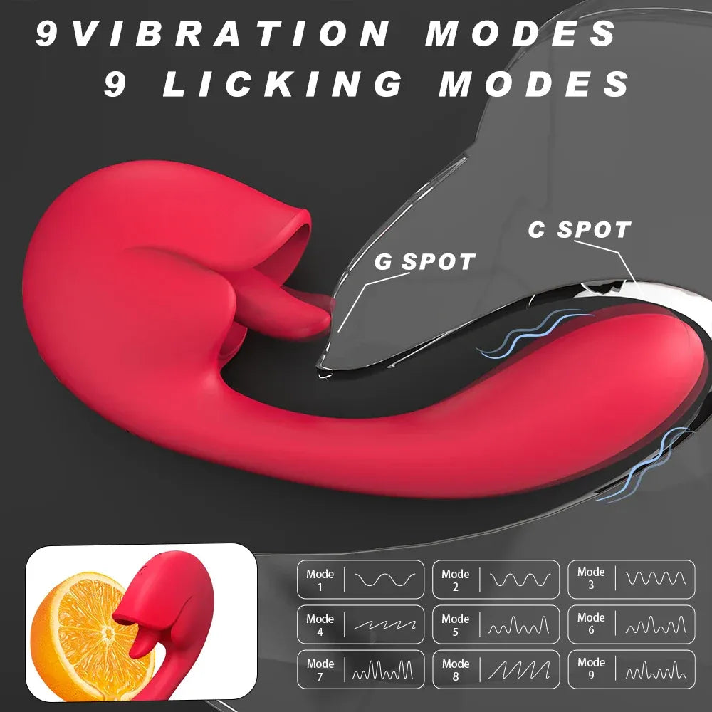 2 In 1 G Spot Stimulator Lick Suck for Intense Pleasure