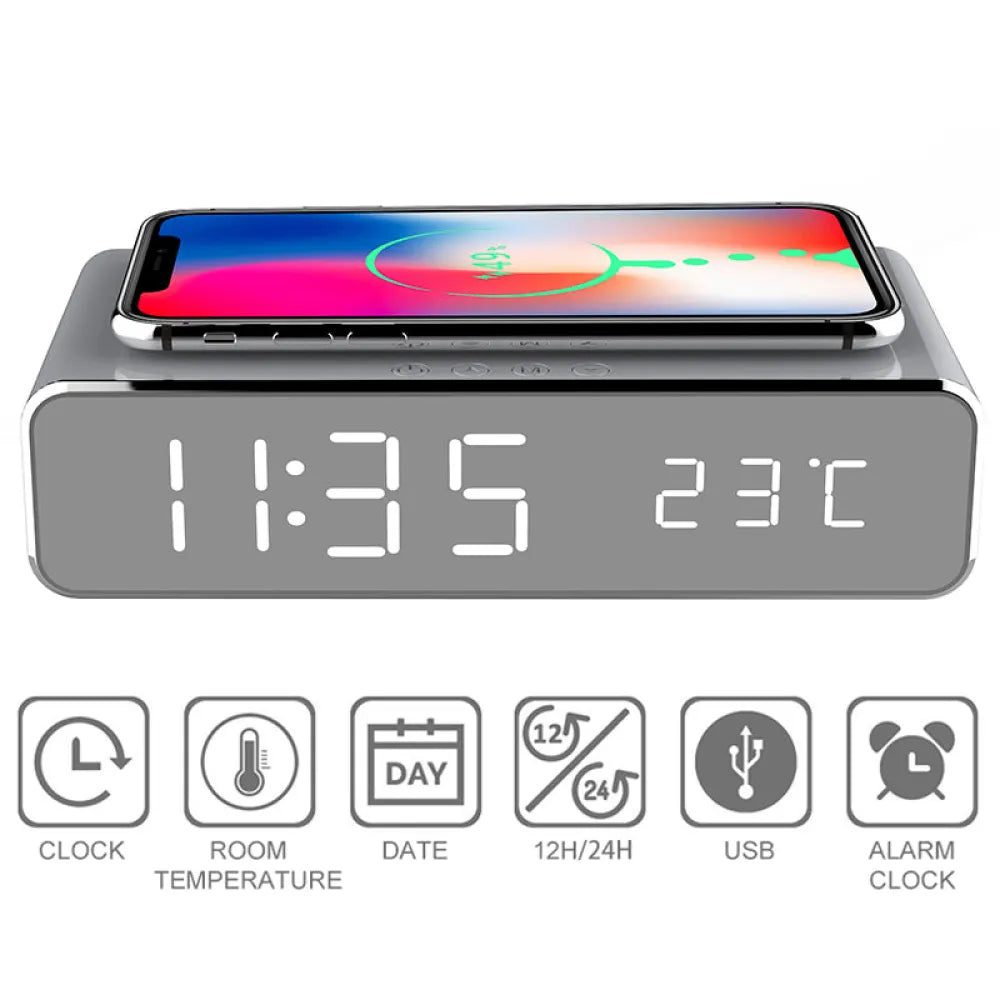 Vibe Geeks Wireless charger LED temperature alarm - USB