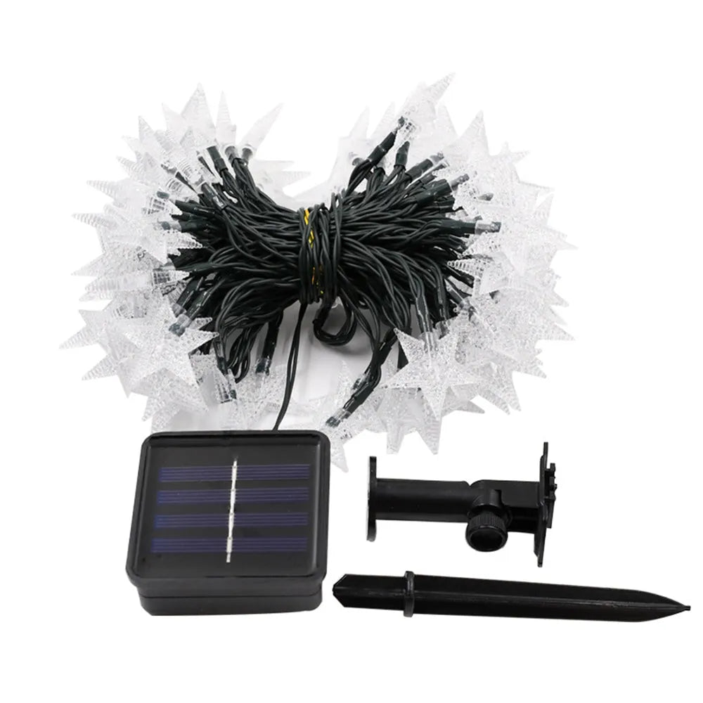 Vibe Geeks Solar - Powered LED 5 - point Star String Lights