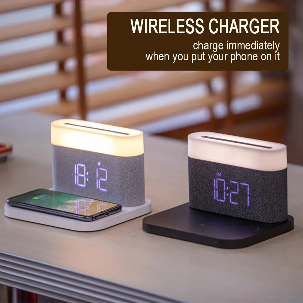 Vibe Geeks 3 - in - 1 Wireless Charger Alarm Clock