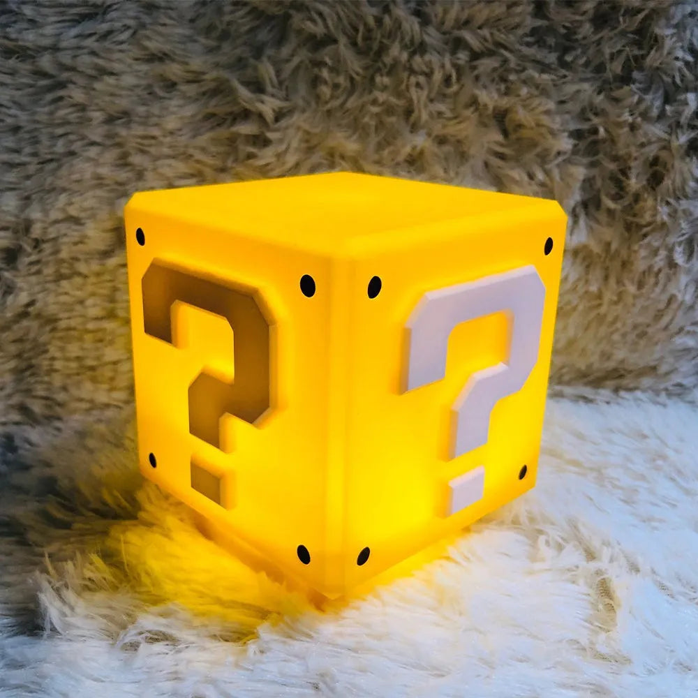 Vibe Geeks Question Block Night Light with Sound - USB