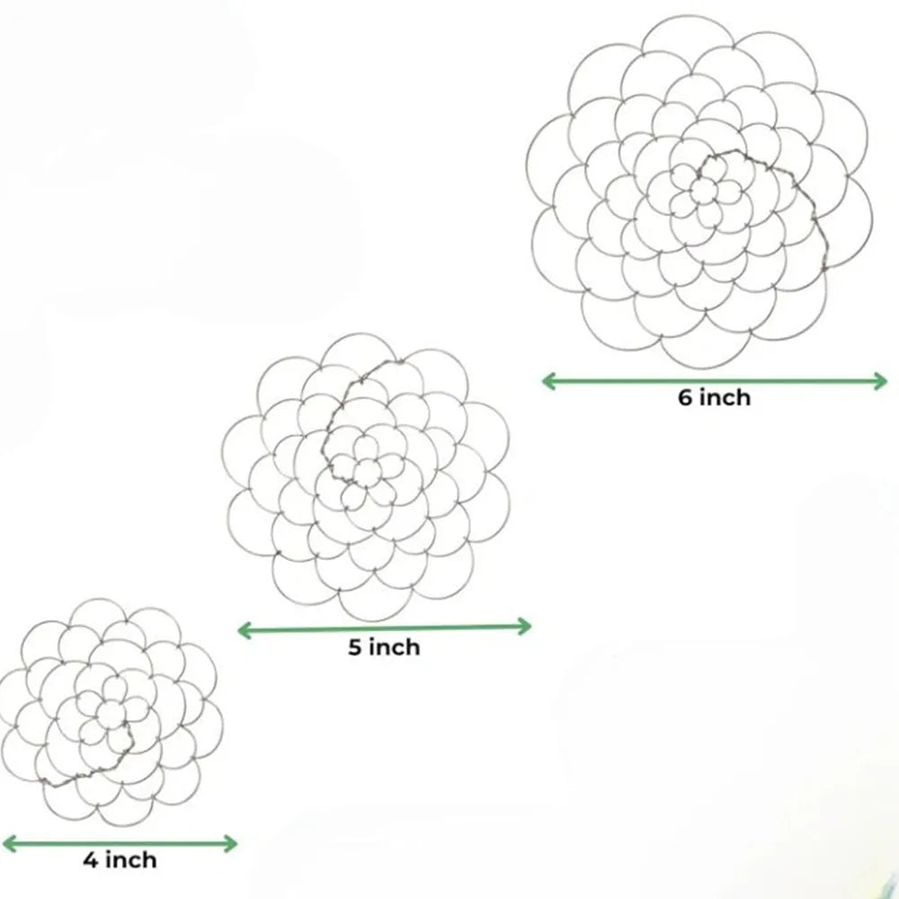 Vibe Geeks 3 Pack Wire Flower Arranging Tool Reusable