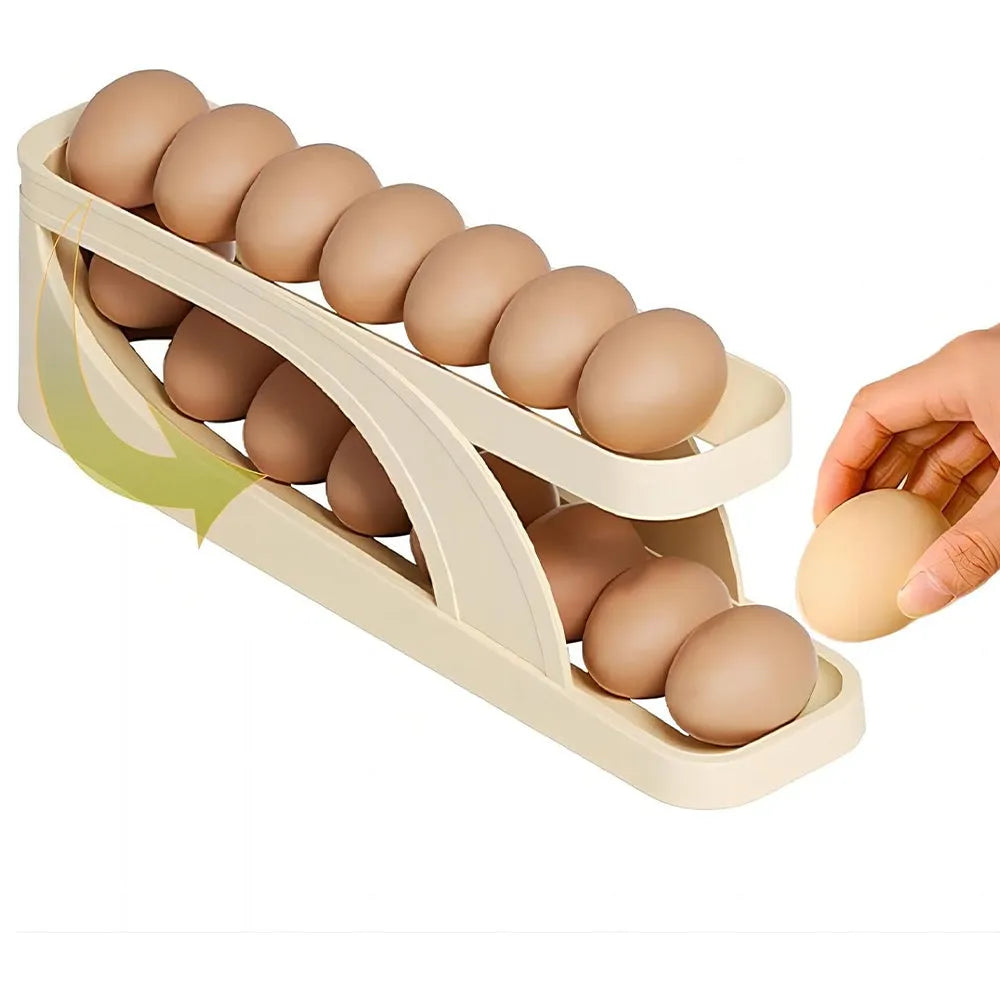 Vibe Geeks Double - Layer Roll Down Refrigerator Egg