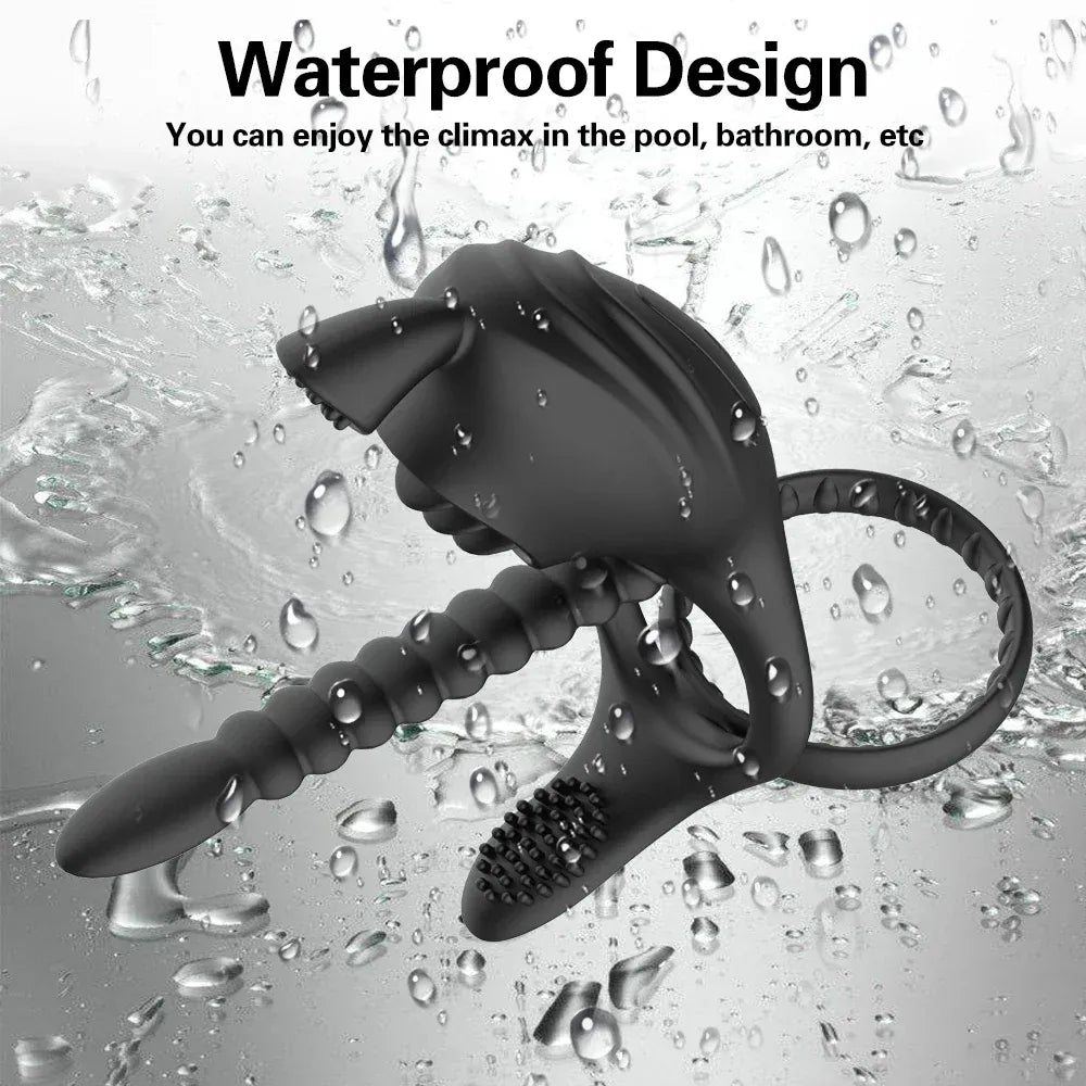 3 In 1 Couples Vibrator For Clit Sucking Delay And Anal Play