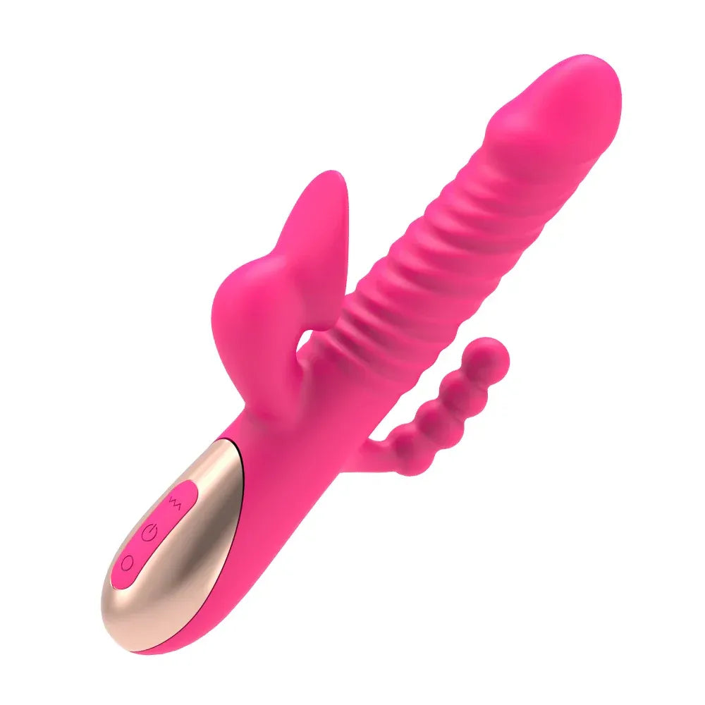 3 In 1 Thrusting Sucker Vibrator For Women