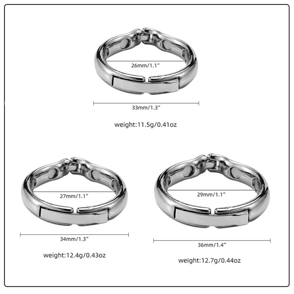 3 Piece Stainless Steel Cock Ring Set For Men