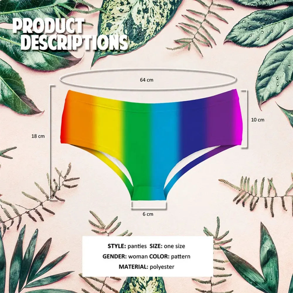 DeanFire Super Soft Women’s Underwear Panties Rainbow Print