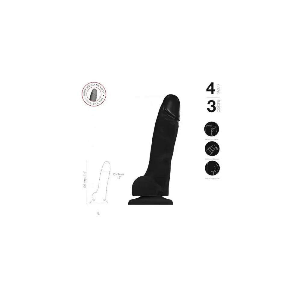 Dildo By Strap-On-Me Realistic Black L