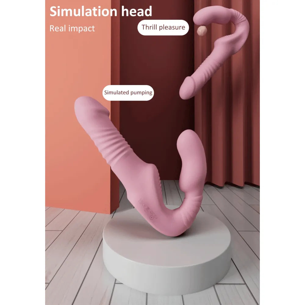 Double Head Telescopic Strapless Strap On For Women