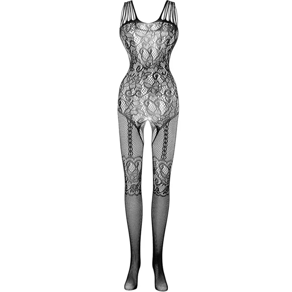 Floral Print Crotchless Bodystocking