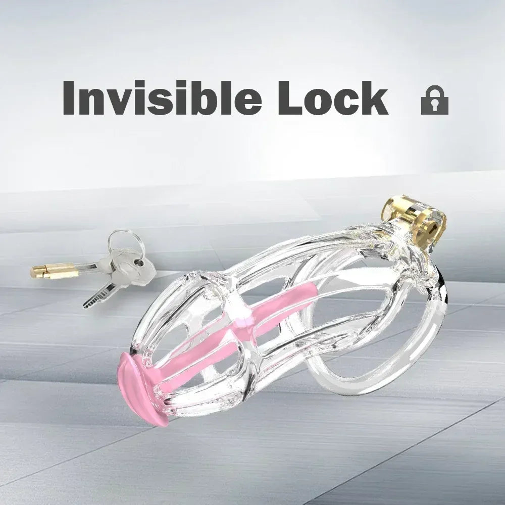 Lightweight Chastity Cage Transparent Plastic Cock Lock