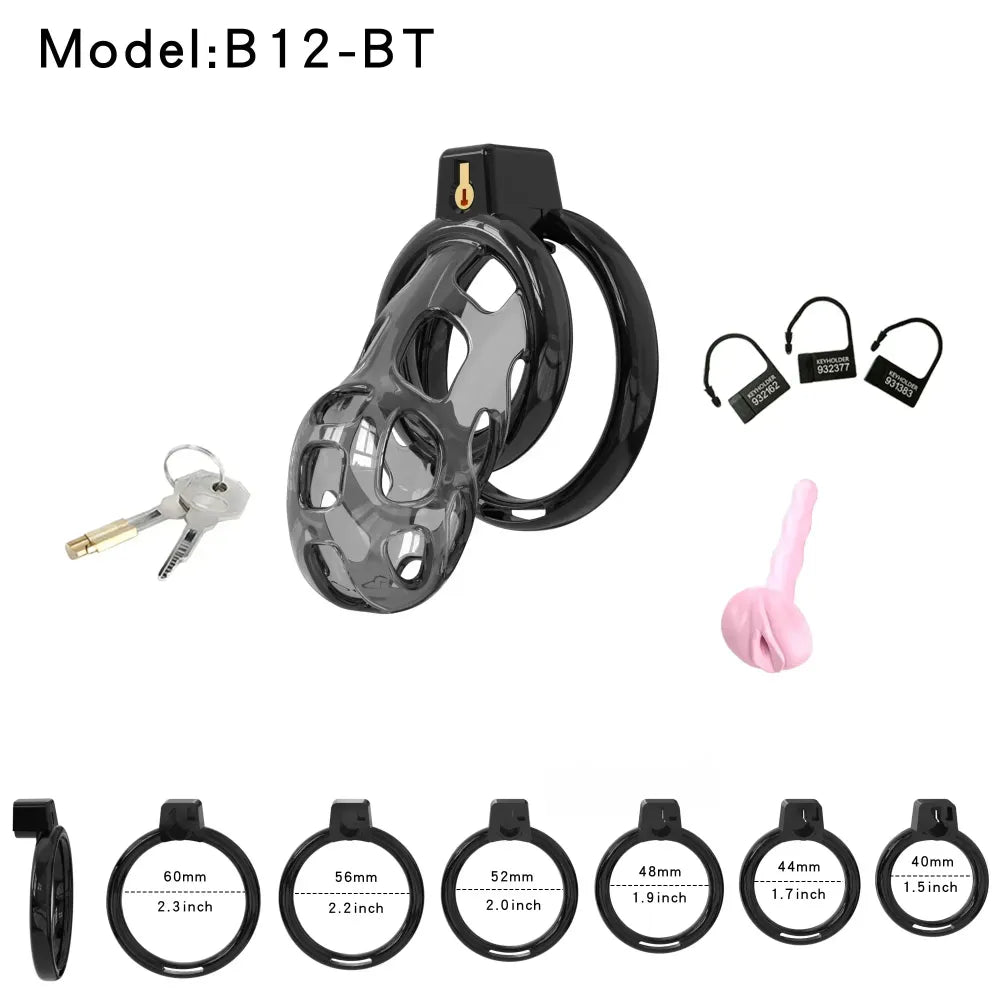 Lightweight Silicone Chastity Cage For Men Cock Lock Gay