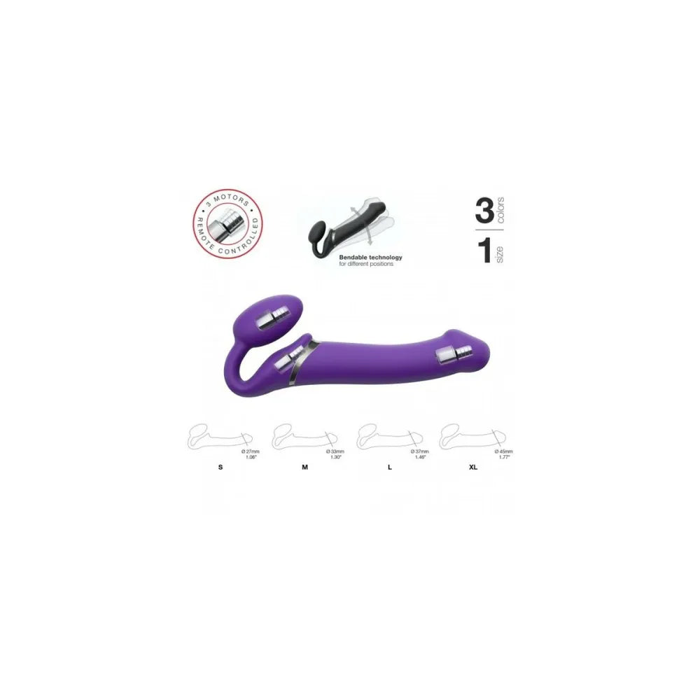 Vaculock Ultra Harness 2 Plug Vibrating By Straponme Purple