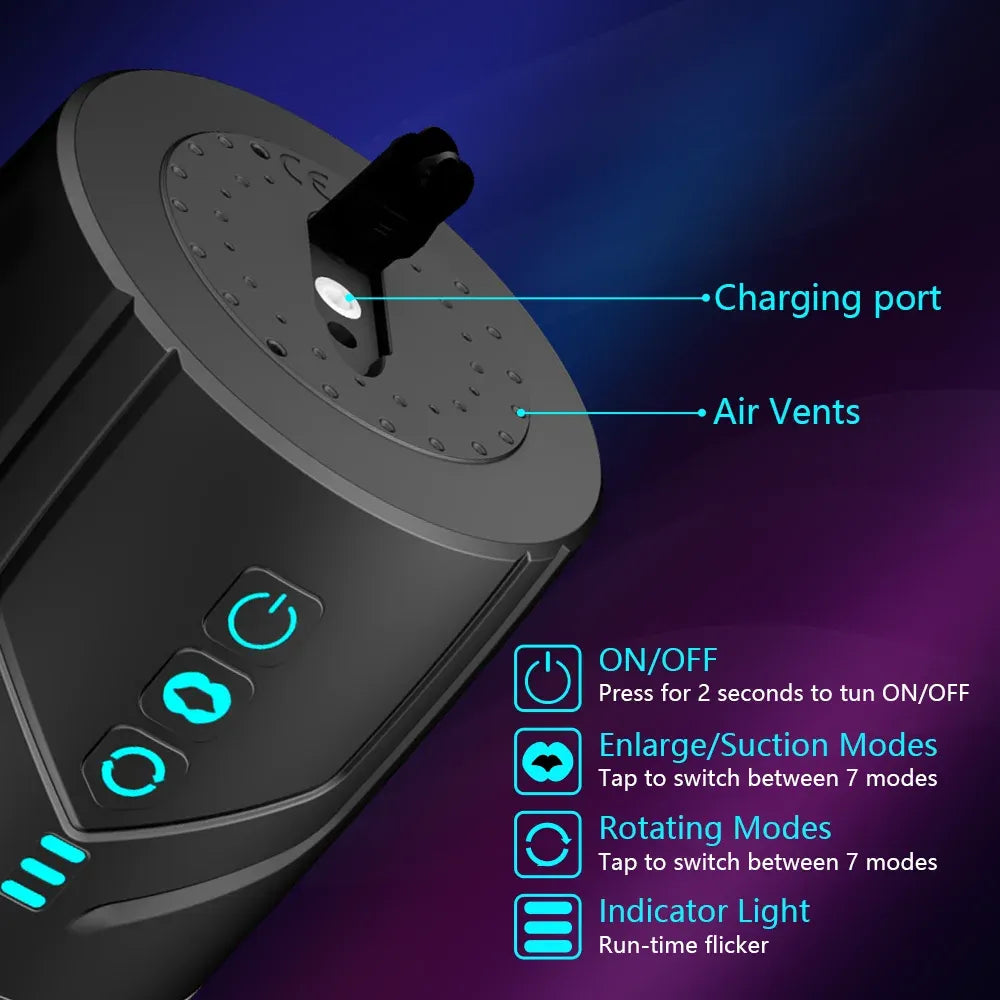 Waterproof Male Masturbation Toy Automatic Rotation Sucking