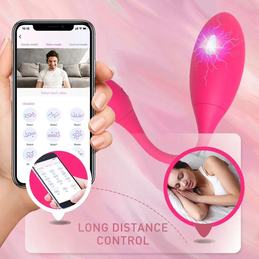 Wireless Electric Shock Egg Vibrator For Women