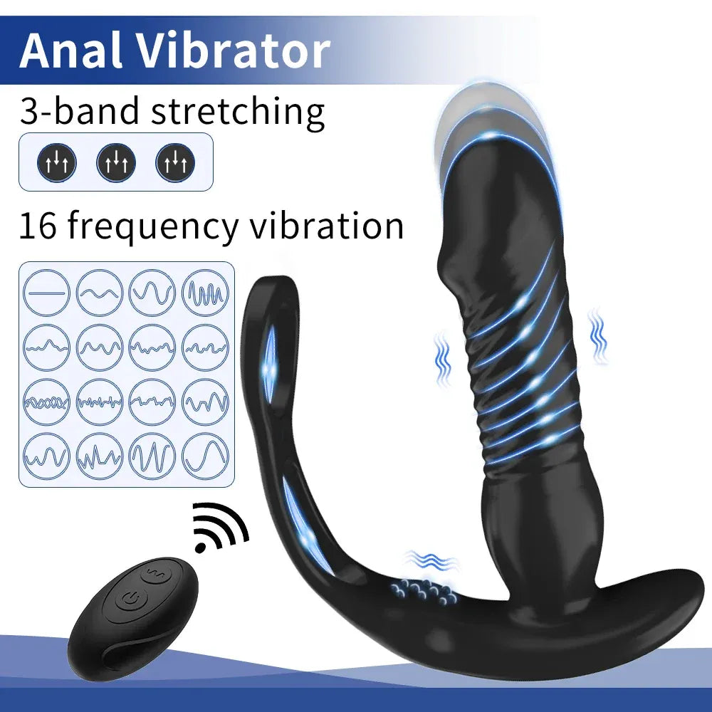 Wireless Thrusting Anal Plug For Men
